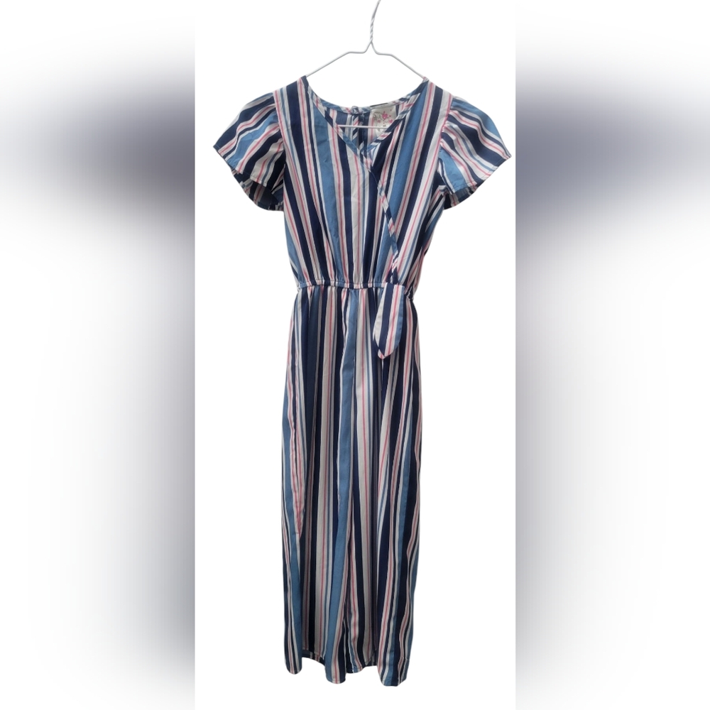 Kids Size 10 Striped Blue and Pink Jumper